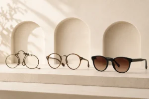 Eyewear evolution from antique frames to modern sunglasses